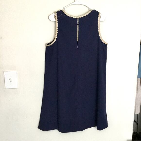 Lilly Pulitzer Nala Lace Soft Shift Sleeveless Dress True Navy Size 10 - Picture 3 of 8